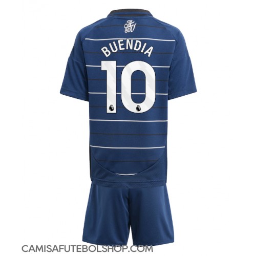 Camisa de time de futebol Aston Villa Emiliano Buendia #10 Replicas 3º Equipamento Infantil 2024-25 Manga Curta (+ Calças curtas)